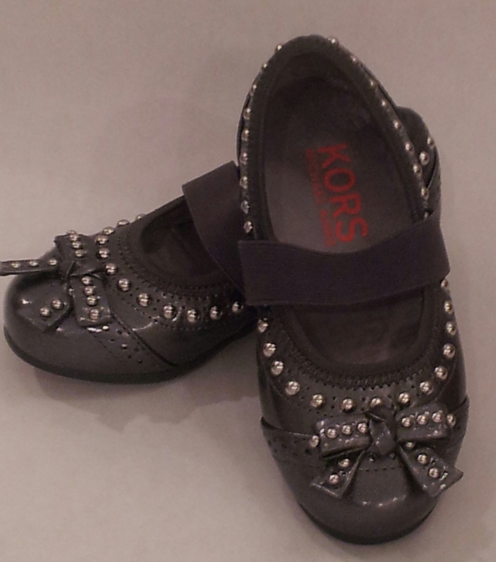 MICHAEL KORS studed charcoal toddler shoes 8T